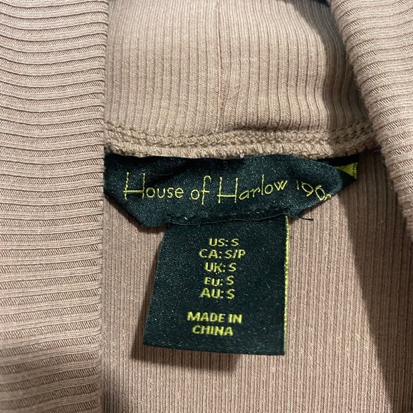 House of Harlow Ribbed Mock Neck Midi Modal Dress-S - Picture 4 of 9